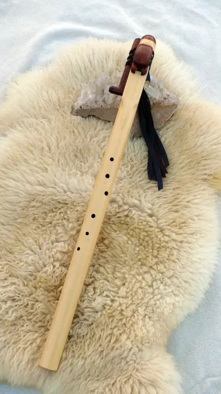 Native American Style Bass Flute 7 Hole in the Key of G of Alaskan Yellow Cedar - right handed — product photo