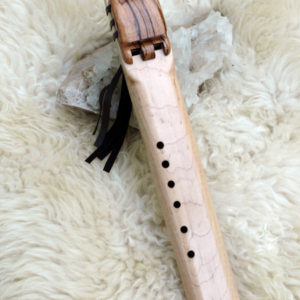 7 Hole Drone Flute in the Key of G of Curly Maple and Marble woods