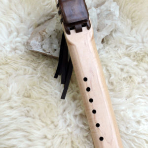 7 Hole Drone Flute in the Key of G of Maple and Walnut woods