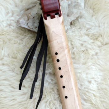 7 Hole Drone Flute in the Key of F# of Maple and Padauk woods 