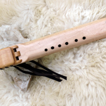 7 Hole Drone Flute in the Key of A of Maple and Black Locust wood