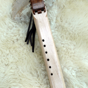 7 Hole Drone Flute in the Key of E of Maple and Sapele wood