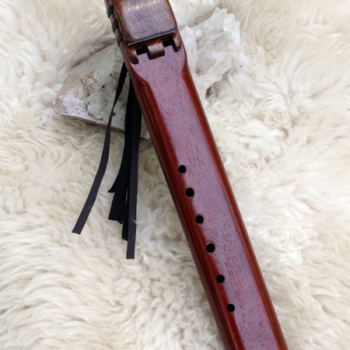 7 Hole Drone Flute in the Key of E of Padauk and Sapele wood