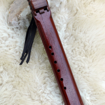 7 Hole Drone Flute in the Key of E of Padauk and Sapele Wood