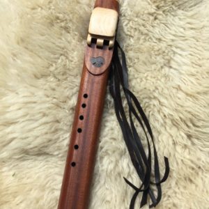 Sapele Drone Flute with Ammonite Inlay