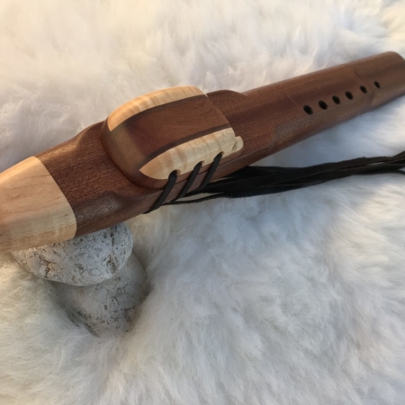 Native American Drone Flute Key of G - Sapele and Maple Wood